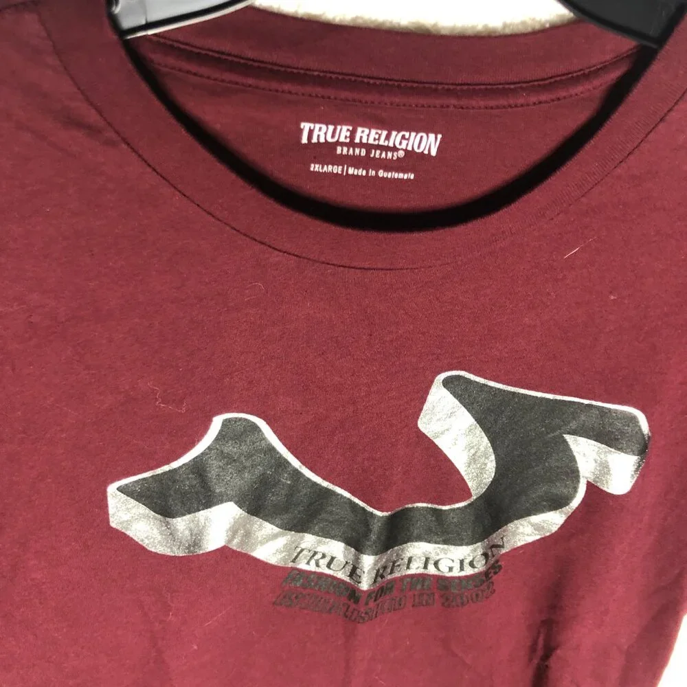True Religion Bog Logo‎ Graphic Tee Shirt Size 2XL